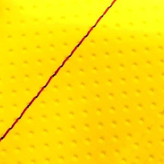 Domestic Seat Cover Embossed Yellow/Red Stitch Recover Type Sepia