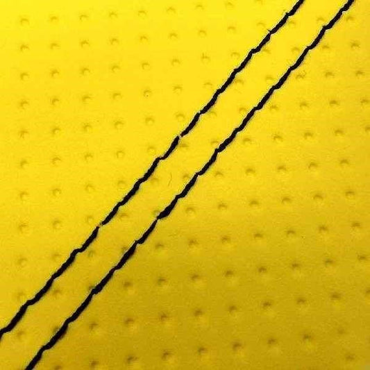Domestic Seat Cover Embossed Yellow/Black Double Stitch Replacement Type Sepia