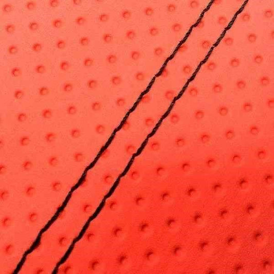 Domestic Seat Cover Embossed Red/Black Double Stitch Replacement Type Sepia