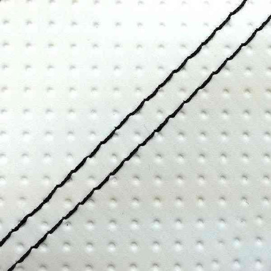 Domestic Seat Cover Embossed White/Black Double Stitch Replacement Type Sepia