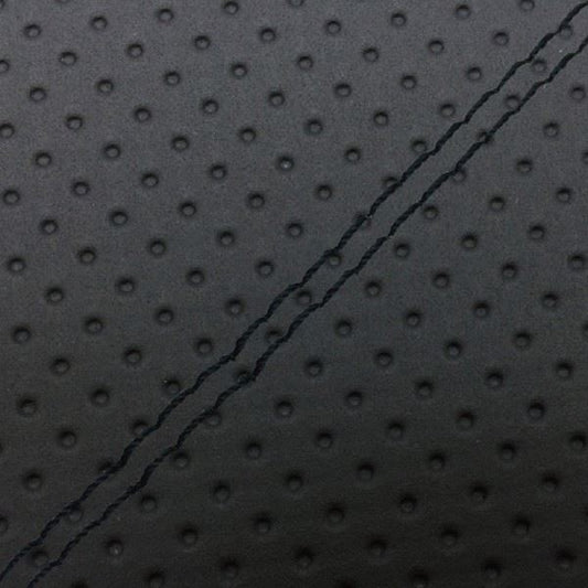Domestic Seat Cover, Fully Embossed Black/Black Double Stitch, Reupholstering Type, Sepia