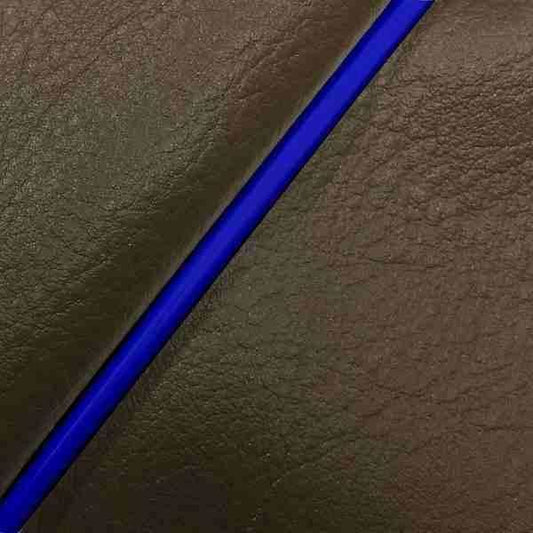 Domestic Seat Cover Dark Brown/Blue Piping - Reupholstery Type - Sepia