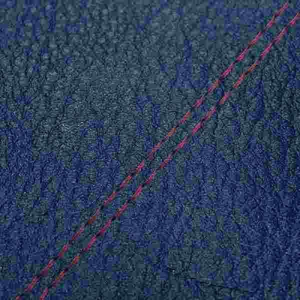 Domestic seat cover, navy/red double stitch, re-upholstery type, Sepia