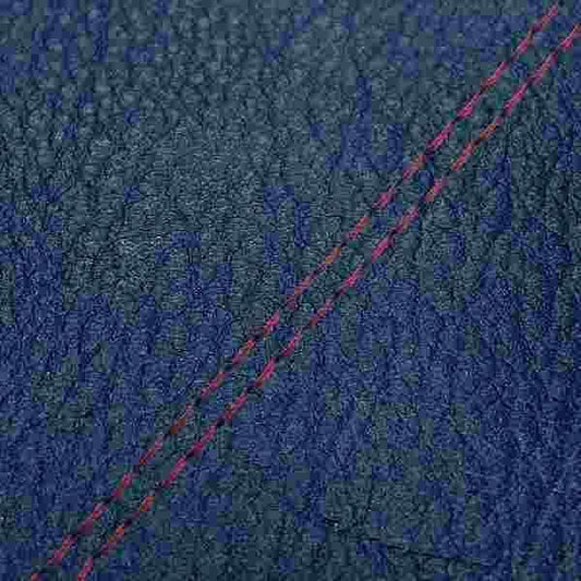 Domestic seat cover, navy/red double stitch, re-upholstery type, Sepia