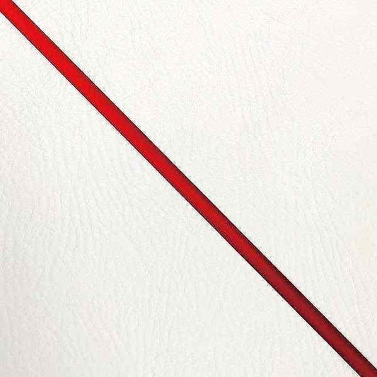 Domestic seat cover, white/red piping, replacement type, SOONER 50SS/Z/100ZZ