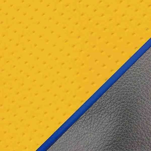 Domestic Seat Cover Embossed Yellow/Blue Piping Upholstery Type Soonar 50SS/Z/100ZZ