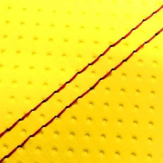 Domestic Seat Cover Embossed Yellow/Red Double Stitch - Reupholstery Type for Sooner 50SS/Z/100ZZ