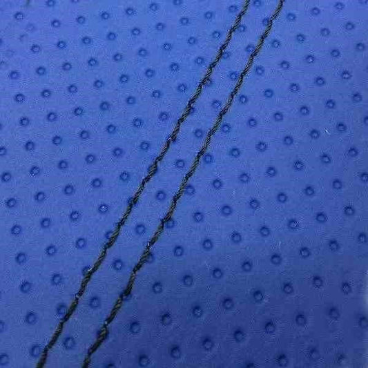 Domestic seat cover, embossed blue / black double stitch, replacement type, SOONER 50SS/Z/100ZZ
