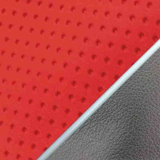 Domestic Seat Cover Embossed Red / White Piping Reupholstery Type for Sooners 50SS/Z/100ZZ