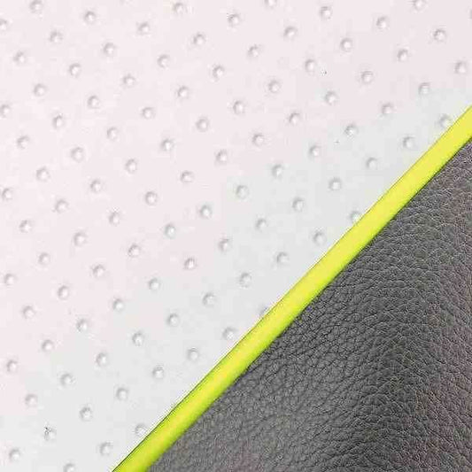 Domestic Seat Cover Embossed White/Yellow Piping Replacement Type for Sooner 50SS/Z/100ZZ