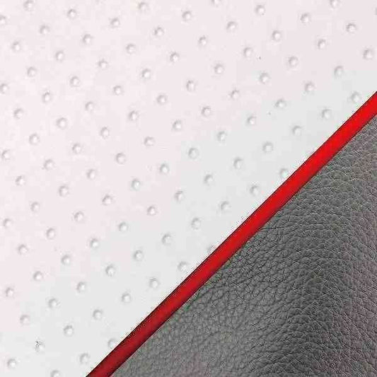 Domestic Seat Cover Embossed White/Red Piping, Replacement Type, Sooner 50SS/Z/100ZZ