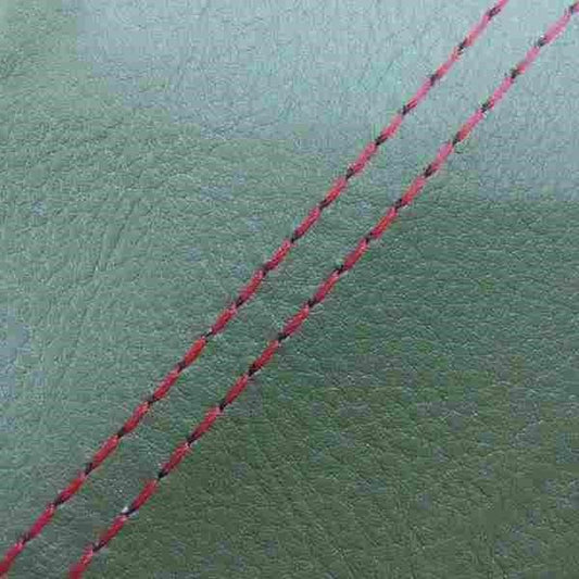 Domestic Seat Cover, Dark Green/Red Double Stitch, Reupholstery Type, Sooner 50SS/Z/100ZZ