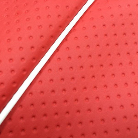 Domestic Seat Cover, Full Embossed Red/White Piping, Replacement Type, Suna 50SS/Z/100ZZ