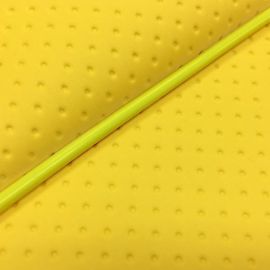 Domestic Seat Cover, Full Emboss Yellow / Yellow Piping, Replacement Type for Sooner 50SS/Z/100ZZ