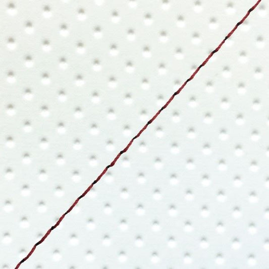 Domestic Seat Cover Full Embossed White/Red Stitch Recover Type Sooner 50SS/Z/100ZZ