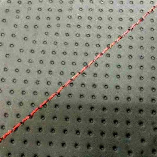 Domestic Seat Cover Embossed (Black)/Red Stitch Reupholstery Type Suna 50SS/Z/100ZZ