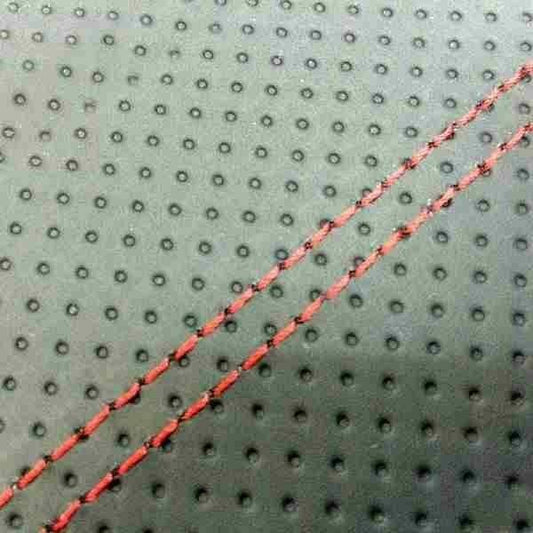 Domestic Seat Cover Embossed (Black)/Red Double Stitch Replacement Type SOONER 50SS/Z/100ZZ