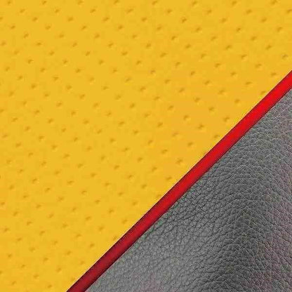 国産シートカバー 張替タイプ エンボスイエロー/赤パイピング CB400SS(NC41)