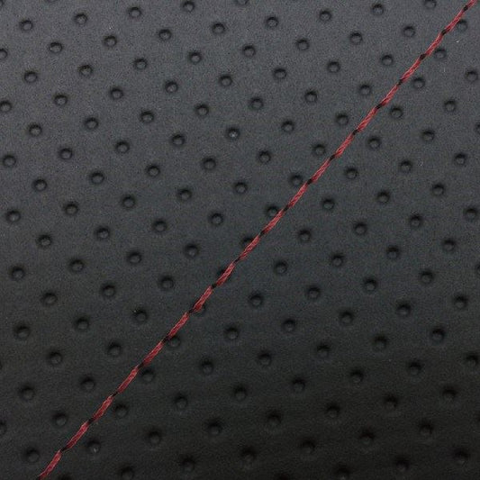 Domestic Seat Cover, Reupholstering Type, Full Embossed Black / Red Stitch, for Squash