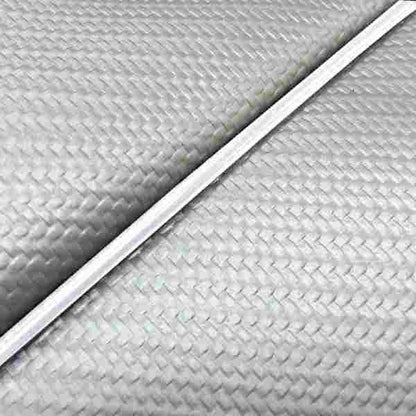 国産シートカバー 張替タイプ カーボンシルバー/白パイピング K50