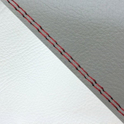 Domestic Seat Cover, Reupholstery Type, Dark Gray/White (Two-tone)/Red Double Stitch, Giorno/Giorno CUB