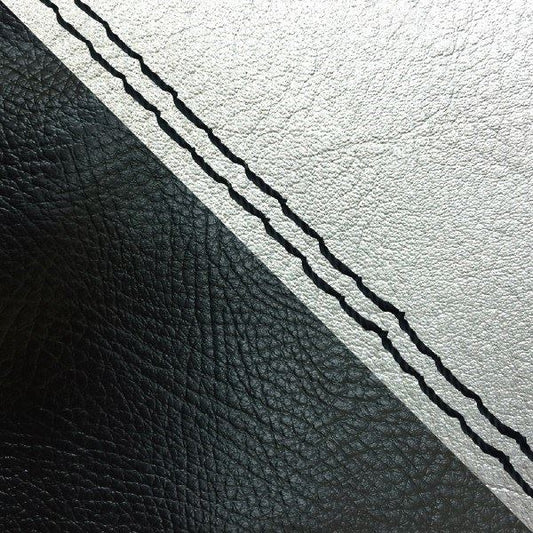 国産シートカバー 張替タイプ シルバー・黒(ツートン)/黒ダブルステッチ ジョルノ/ジョルカブ