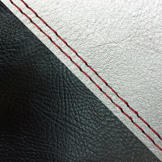 国産シートカバー 張替タイプ シルバー・黒(ツートン)/赤ダブルステッチ ジョルノ/ジョルカブ