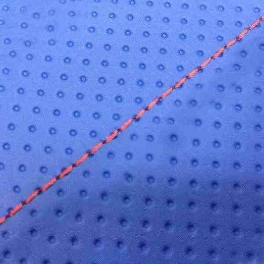 国産シートカバー 張替タイプ エンボスブルー/赤ステッチ シグナスX SE44J後期