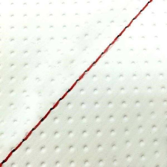 国産シートカバー 張替タイプ エンボスホワイト/赤ステッチ シグナスX SE44J後期