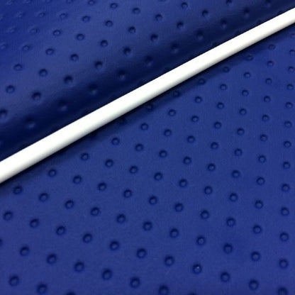 国産シートカバー 張替タイプ フルエンボスブルー/白パイピング シグナスX SE44J後期