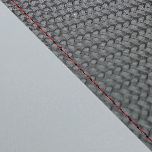 Domestic Seat Cover, Reupholstery Type, Carbon Black (Gray Line)/Red Stitch for W650 (1999)