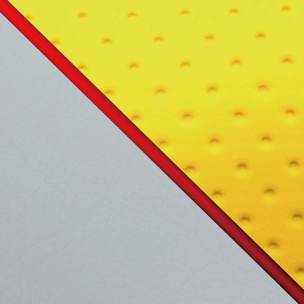 Domestic Seat Cover, Reupholstering Type, Embossed Yellow (Gray Line)/Red Piping, W650 (1999)