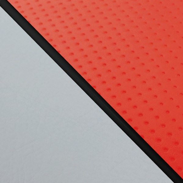 Domestic Seat Cover, Reupholstering Type, Embossed Red (Gray Line)/Black Piping W650 (1999)