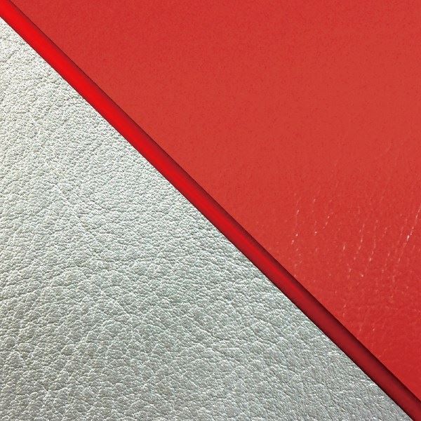 Domestic seat cover, re-upholstery type, red (silver line)/red piping, W650 (1999)