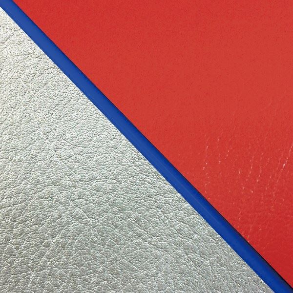 Domestic Seat Cover, Reupholstering Type, Red (Silver Line)/Blue Piping, W650 (1999)