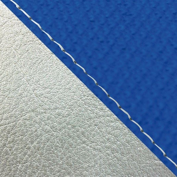 Domestic Seat Cover Replacement Type: "Suberan Blue (Silver Line)" with Clear Stitch for W650 (1999 Model)