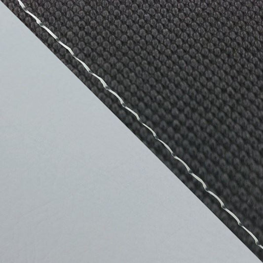 国産シートカバー 張替タイプ スベラーヌブラック(グレーライン)/透明ステッチ W650(99年)