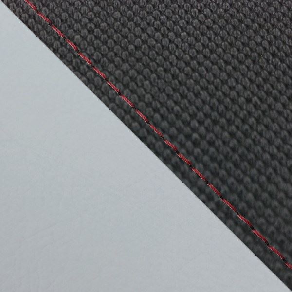 国産シートカバー 張替タイプ スベラーヌブラック(グレーライン)/赤ステッチ W650(99年)