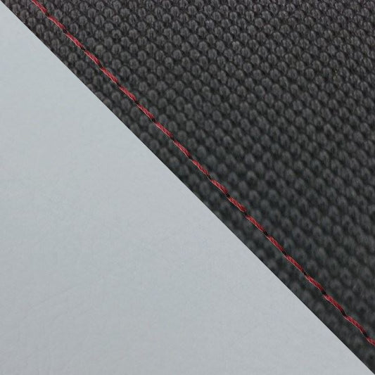 国産シートカバー 張替タイプ スベラーヌブラック(グレーライン)/赤ステッチ W650(99年)