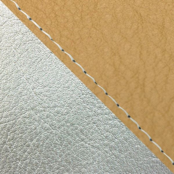 Domestic Seat Cover, Reupholster Type, Ochre (Silver Line)/Clear Stitching for W650 (1999 Model)