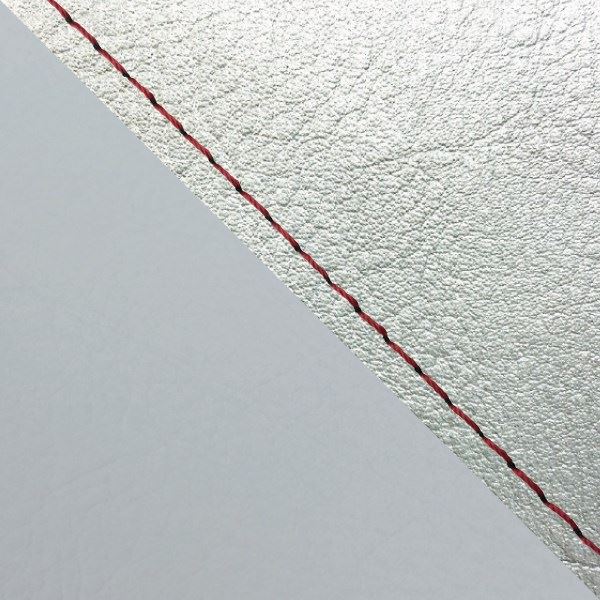 国産シートカバー 張替タイプ シルバー(グレーライン)/赤ステッチ W650(99年)