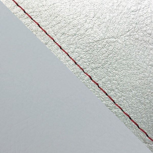 国産シートカバー 張替タイプ シルバー(グレーライン)/赤ステッチ W650(99年)