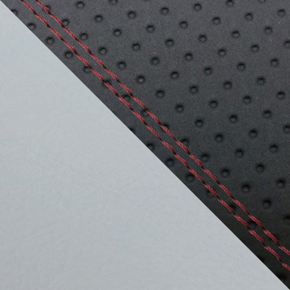 Domestic Seat Cover, Reupholster Type, Embossed Black (Gray Line)/Red Double Stitch, W650 (1999)