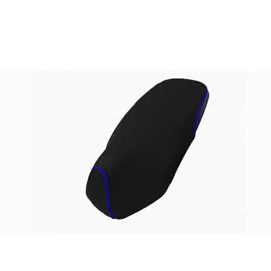 Domestic Seat Cover Embossed Black Rear: Black/Blue Piping Reupholstery Type Dunk (AF74)