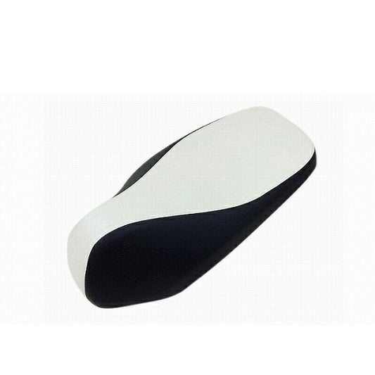 Domestic Seat Cover, White/Black Two-Tone/Clear Stitch, Replacement Type, Dunk (AF74)