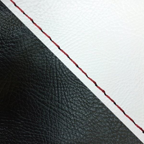 Domestic Seat Cover Replacement Type White/Black (Two-Tone)/Red Stitch for Dunk (AF74)