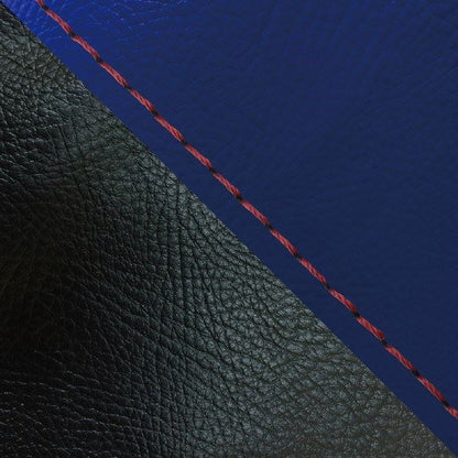 国産シートカバー 張替タイプ ブルー・黒(ツートン)/赤ステッチ ダンク(AF74)