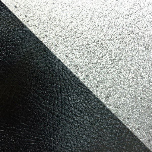 国産シートカバー 張替タイプ シルバー・黒(ツートン)/透明ステッチ ダンク(AF74)