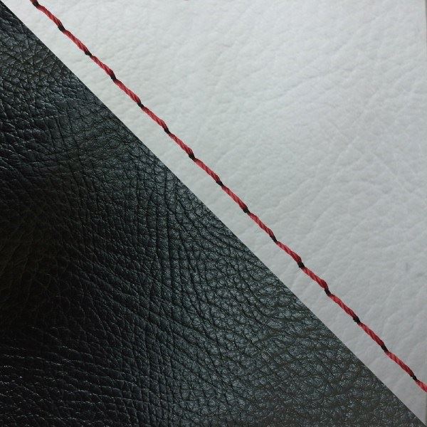 Domestic Seat Cover - Reupholstery Type, Gray/Black (Two-tone) with Red Stitching for Dunk (AF74)