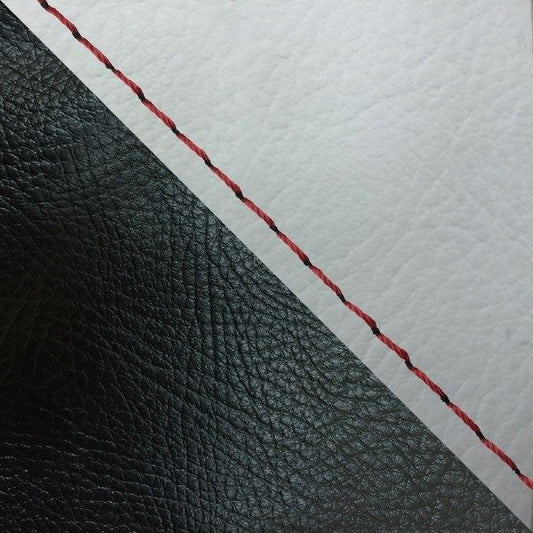 国産シートカバー 張替タイプ グレー・黒(ツートン)/赤ステッチ ダンク(AF74)